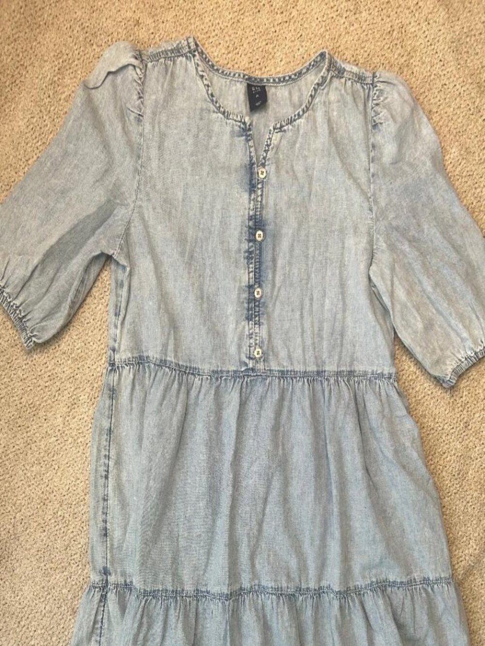GAP Girls Tiered Denim Dress with Washwell